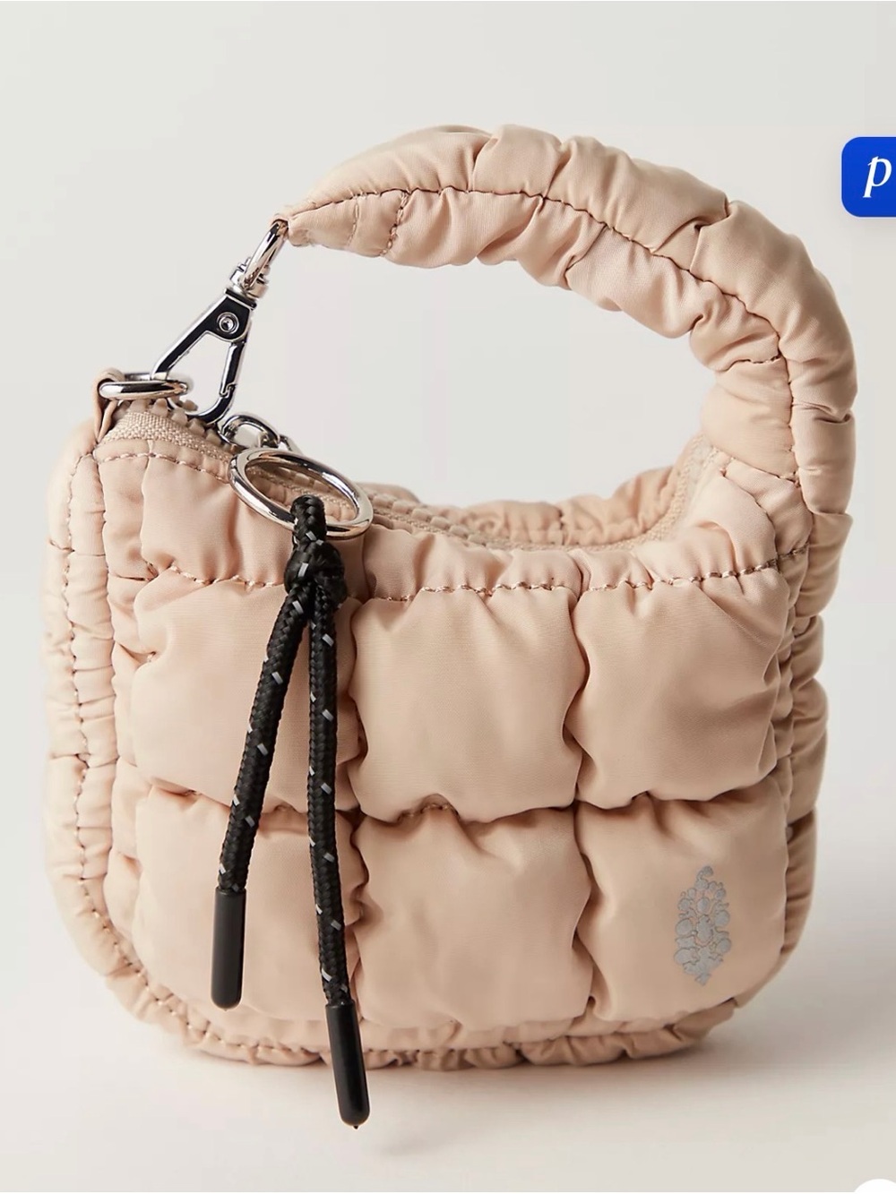 Free People Movement Quilted Puff Mini Tote in Blush NWT